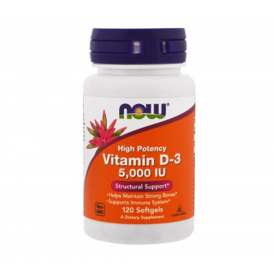NOW Vitamin D3 5,000 IU (120 caps)